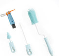 Chemimoso Silicone Spinning Bottle Cleaning Brush, 13.4in Long Handle Water Cup Bottles Cleaner for Baby Bottles, Sports Bottle, Glass Vase, Tumbler, with a Tiny Cup Lid Gap Cleaning Brush, x Blue by Unknown