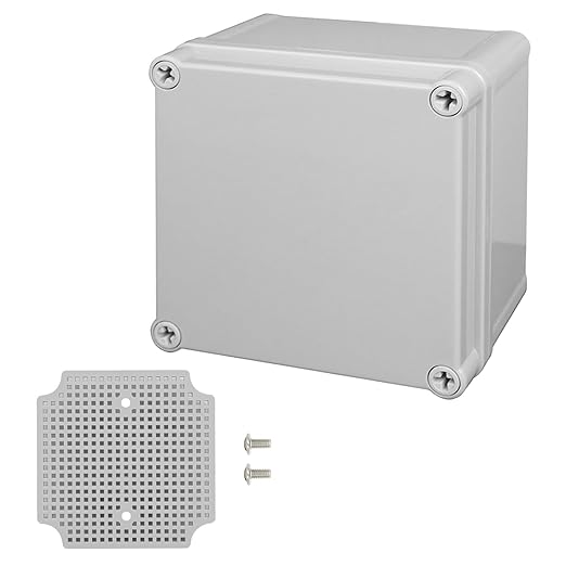 Junction Box，4.9"x 4.9"x 3" Outdoor Electrical Box with Mounting Plate, IP67 Dustproof Waterproof ABS Plastic Project Box, DIY Electrical Enclosure Gray (125x 125x 75 mm) - Image 9