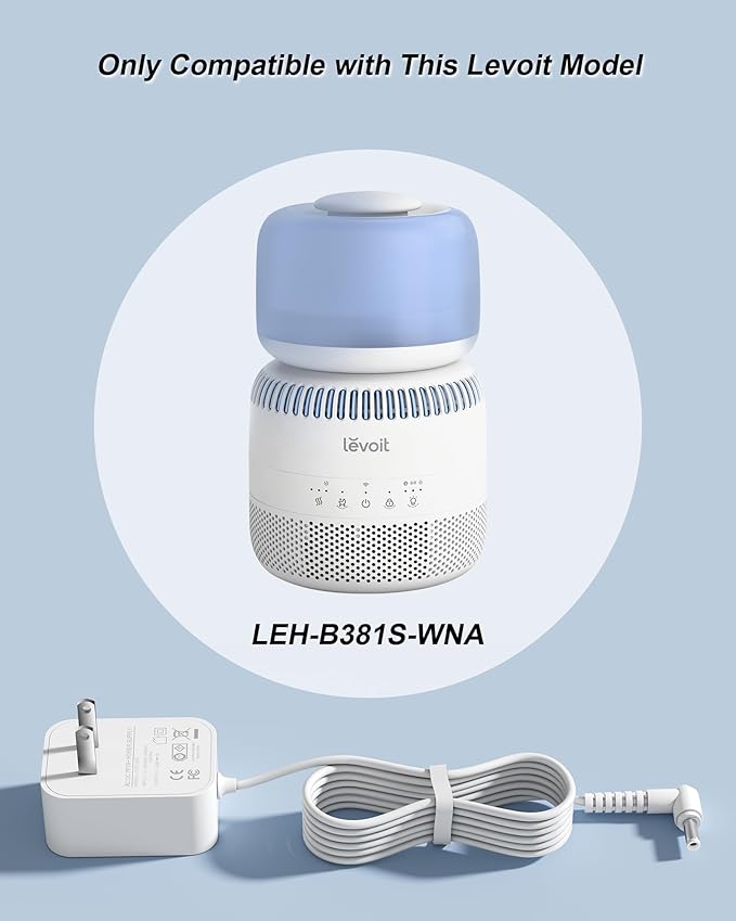 Charger for LEVOIT 3.8L Baby Humidifier, Charging Cord Compatible with Levoit humidifiers for babybedroom, LEVOIT Evaporative Humidifiers Charger, LEH-B381S-WNA - Image 3