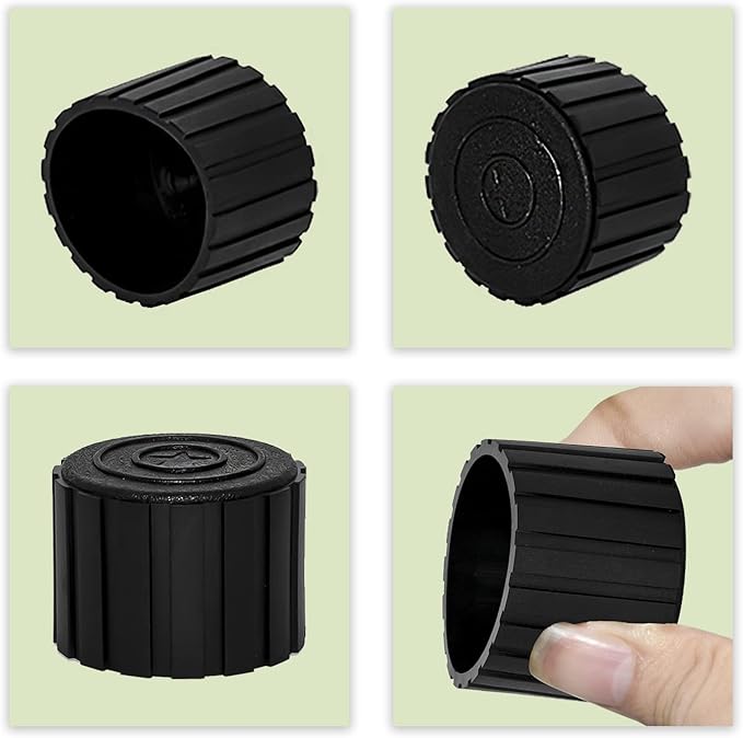 Flyshop 1-1/2", 38 mm Patio Chair Leg Caps Furniture Table Covers Floor Protectors No Smell Frosted Synthetic Rubber Round Legs 8 Pack - Image 5