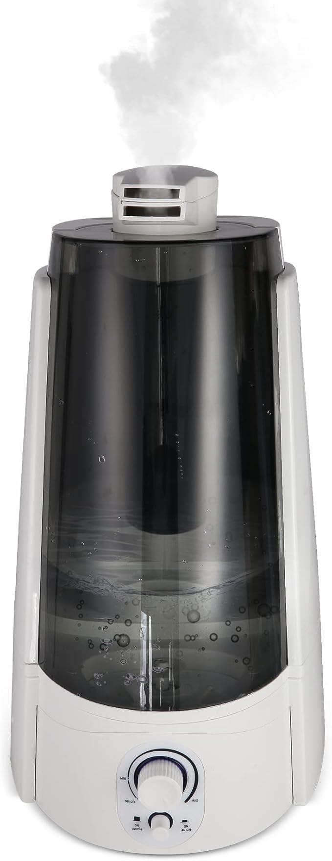 Cool Mist Humidifier for Office & Bedroom, 5L Top Fill Personal Humidifier with Adjustable Mist Mode, 2 Settings, Anion Technology, Ultra Quiet, Auto Shut-Off, Lasts Up to 15 Hours – Black by Clarfey