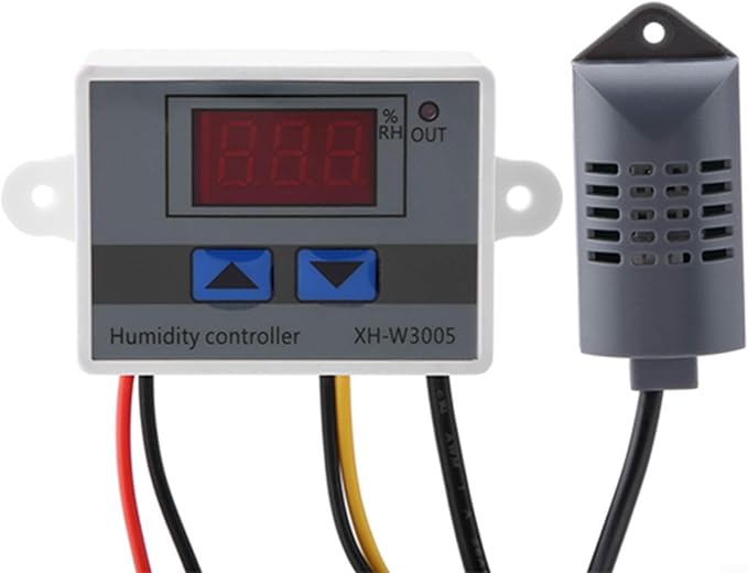 Minhe XH-W3005 220V Digital Humidity Controller with 0.1% Accuracy, Humidity Control Switch for Industrial Use, 00-99% RH Range, White ABS, 60x45x31mm - Image 9