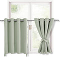 Hiasan RV Blackout Curtains for Bedroom, 52 x 36 Inches Long - Thermal Insulated & Light Blocking Window Curtains for Living Room/Kids Room, 2 Drape Panels Sewn with Tiebacks, Seafoam Green by Hiasan