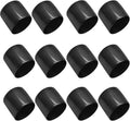 12Pcs Round Rubber End Caps 1-3/4" (45mm) ID Vinyl Flexible Bolt Chair Foot Covers Screw Thread Chair Leg Protectors for Round Tubing Bolt Desk Chair Leg (Black) by Bonsicoky