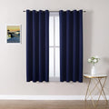 ChrisDowa Grommet Blackout Curtains for Bedroom and Living Room - 2 Panels Set Thermal Insulated Room Darkening Curtains (Navy Blue, 52W x 54L) by ChrisDowa
