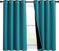 NICETOWN 100% Blackout Curtains 54 inches Long, Double-Deck Completely Blackout Window Treatment Thermal Insulated Lined Drapes for Small Window (Peacock Teal, 1 Pair, 46 inches Width Each Panel) by NICETOWN