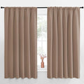 NICETOWN Kids Blackout Curtain Panels - Window Treatment Thermal Insulated Solid Rod Pocket Blackout Drapes for Bedroom (Cappuccino, Set of 2, 70 by 63 Inch) by NICETOWN