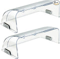 Heating & Air Vent Deflector for Vents, Sidewall, Ceiling, Floor Registers - Adjust Between 9"-14", Magnetic Vent Covers for Air Conditioning, Heat, AC, Floor, Under Furniture (2 Pack Clear) by Binazon
