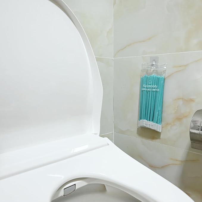 50PCS Disposable Crevice Cleaning Brush Kit, Disposable Toilet Brush, Window Sill, Keyboard, Car AC Cleaner (Blue) - Image 2