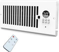 4"x10" Vent Register Booster Fan, Strong Steel Panel, Ultra-Quiet, 10-Speed, Built-In Thermostat, Mechanical Damper, Efficient HVAC Vent Fan (Matte White, 1 Pack) by DDPow