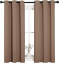 NICETOWN Window Draperies Room Darkening Curtain Panels, Window Treatment Thermal Insulated Solid Grommet Drapes for Bedroom (One Pair, 34 by 54 inches, Cappuccino) by NICETOWN