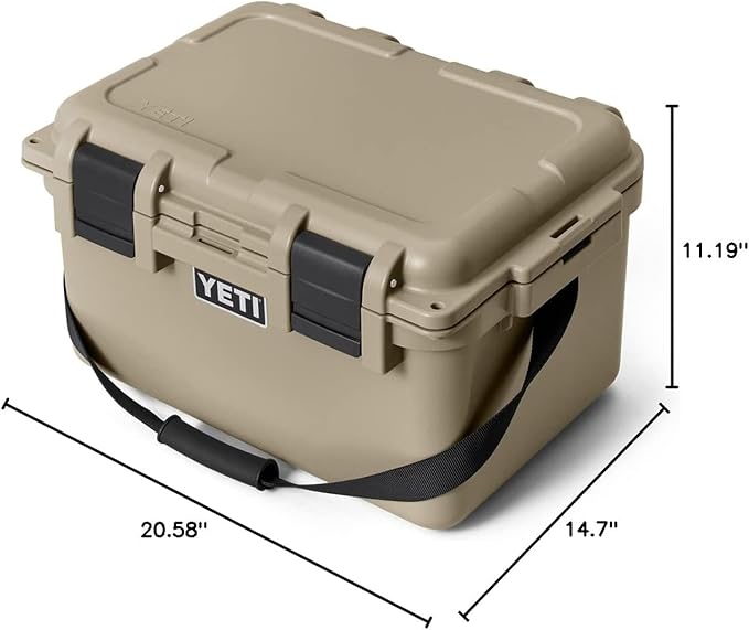YETI LoadOut 30 GoBox Divided Waterproof Cargo Case, Dry Box, Camera Case, Fishing Tackle Box, Tan - Image 8