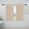 Easy-Going Rod Pocket Blackout Curtains for Bedroom, Room Darkening Window Curtains for Living Room, Thermal Insulated Noise Reduction Solid Window Drapes, 2 Panels(34x45 in, Beige) by Easy-Going