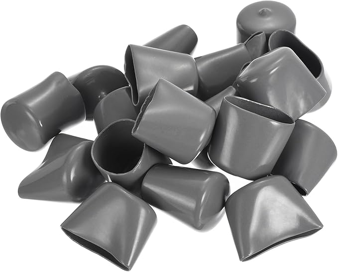 uxcell 20pcs Rubber End Caps 30mm ID Vinyl Cap Cover Screw Protectors Dark Grey - Image 4