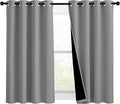 NICETOWN Noise and Lights Block Out Curtains, Thermal Insulated 100% Blackout 2-Layer Lined Drapes, Noise Cancellation Window Draperies for Dining Room (Silver Grey, 2 Panels, 46-inch W by 54-inch L) by NICETOWN