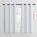 NICETOWN Blackout Curtain Panels for Bedroom, Greyish White, 2 Panels, W29 x L20-inch, Thermal Insulated Grommet Top Blackout Draperies and Drapes for Basement by NICETOWN