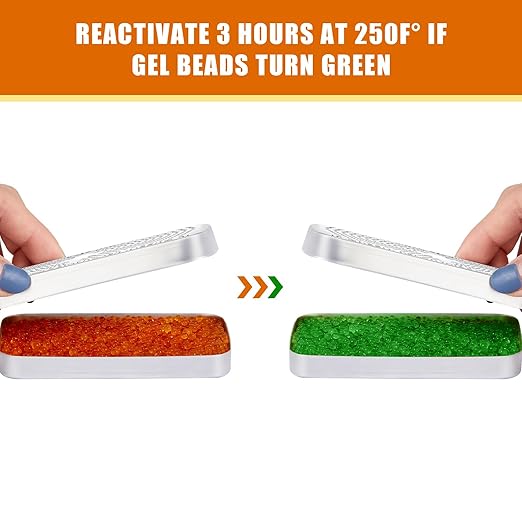 6 Pack 40 Gram Silica Gel Canister Dehumidifier Desiccant Orange to Green Reusable Indicating Desiccant Moisture Absorber for Car Closet Cabinet Bag Storage Box(6 Boxes) - Image 3