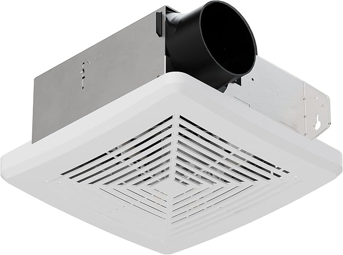 50CFM Bathroom Exhaust Fan: Retrofit Ceiling Bath Vent Fan with Grille, Wall Mount Ventilation Fan for New Building Multi Family, Condo, Apartment and Hotel, ETL, White, 1 Pack by JULLISON