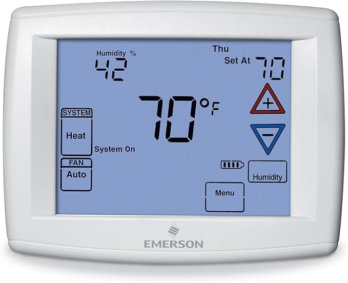 White-Rodgers 1F95-1291 7-Day Touchscreen Thermostat with Humidity Control by Emerson