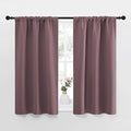 NICETOWN Kitchen Curtains, Short Blackout Curtains & Drapes, Small Window Draperies for Dining Room, Cupboard (Dry Rose, 34" W by 45" L, Set of 2) by NICETOWN