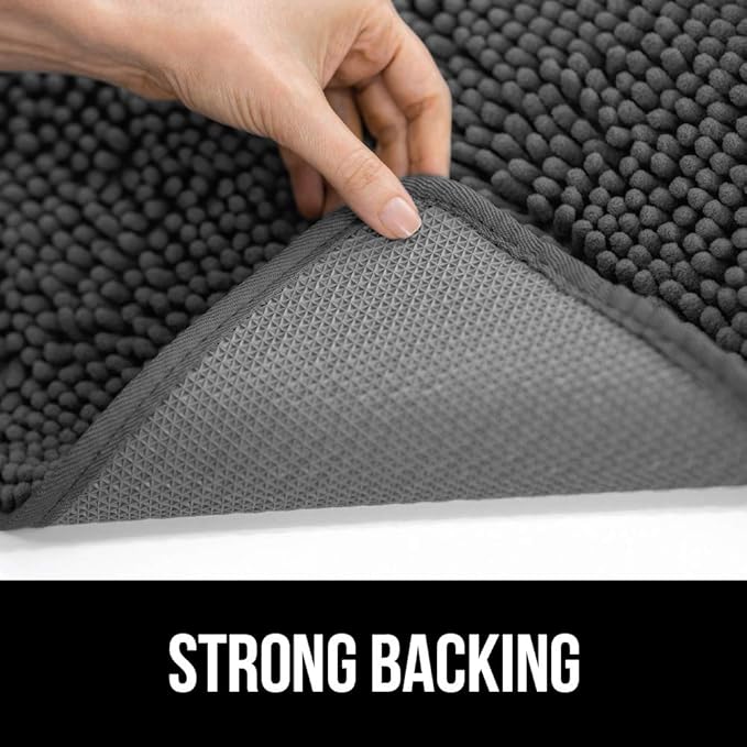 GORILLA GRIP SOAKSTOPPER Dog Door Mat, 36x24 Machine Washable Rug Absorbent Doormat Captures Moisture Mud Dirt, Quick Dry Soft Chenille Entryway Rugs Indoor Entrance Mats for Dog Paws, Charcoal - Image 5