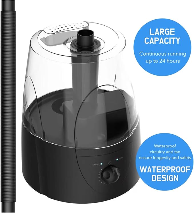 Reptile Fogger, Terrarium Humidifier, Plant Humidifier, Fog Machine Mister for Reptiles and Plants Vivarium, 3.5L Large Capacity, Ideal for Reptiles/Amphibians/Grow Room/Grow Tent Humidifiers - Image 5