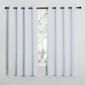 NICETOWN Blackout Curtain Panels for Bedroom, Greyish White, 2 Panels, W55 x L57-inch, Grey, Thermal Insulated Grommet Top Blackout Draperies and Drapes for Basement by NICETOWN