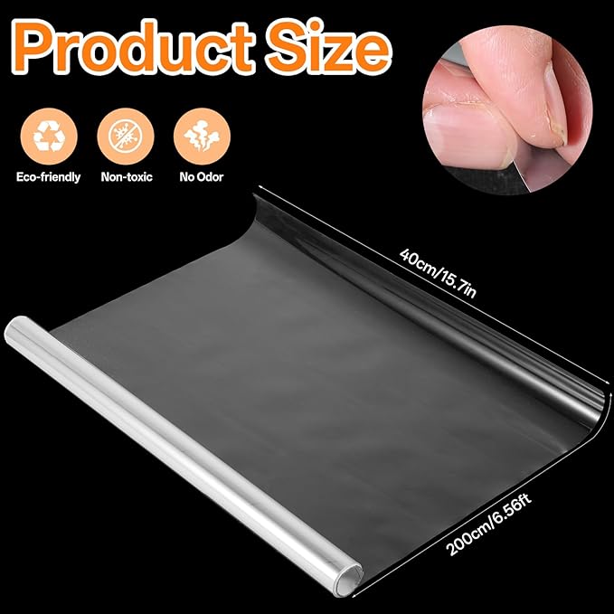 Clear Wall Protector, Non Adhesive Electrostatic Clear Contact Paper Door Protector from Dog Scratching Plastic Stickers for Kitchen & Office from Bin, Furniture Door, Wallpaper Scratch Dog Cat, 6.6ft - Image 2