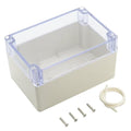 LeMotech ABS Plastic Junction Box Dustproof Waterproof IP65 Electrical Enclosure Box Universal Project Enclosure Grey with PC Transparent Clear Cover 6.3 x 4.3 x 3.5 inch(160 x110 x 90 mm) by LeMotech