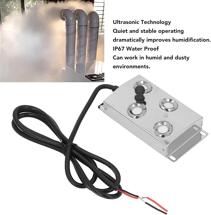Eujgoov 4-Head Ultrasonic Mist Maker Fog Humidifier 45-48V for Pond Greenhouse Humidity Control System - Image 6