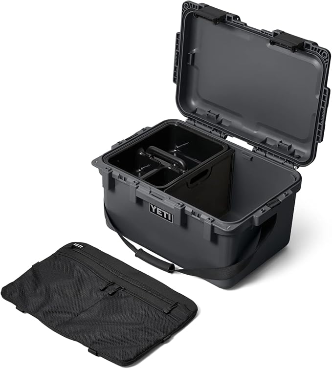 YETI LoadOut 30 GoBox Divided Waterproof Cargo Case, Dry Box, Camera Case, Fishing Tackle Box, Charcoal - Image 3