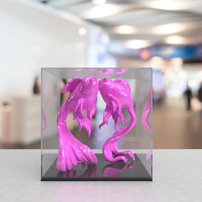 10 Inch Clear Acrylic Display Box with Black Base Versatile Square Merchandise Storage Bin or Retail Product Riser by Marketing Holders - Image 7