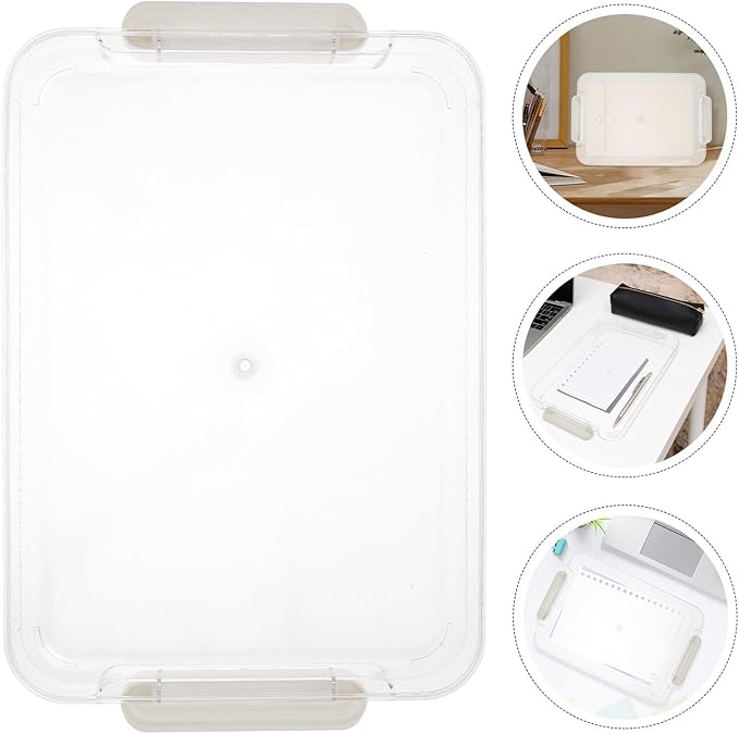 Alipis A4 File Organizer Box Small Size Plastic Storage Box Document Holder Certificate Card Storage for Office and Travel - Image 8