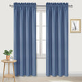 DWCN Blackout Curtains – Thermal Insulated, Energy Saving & Noise Reducing Bedroom and Living Room Curtains, Dusty Blue, W 42x L 84 Inch, Set of 2 Rod Pocket Curtain Panels by DWCN