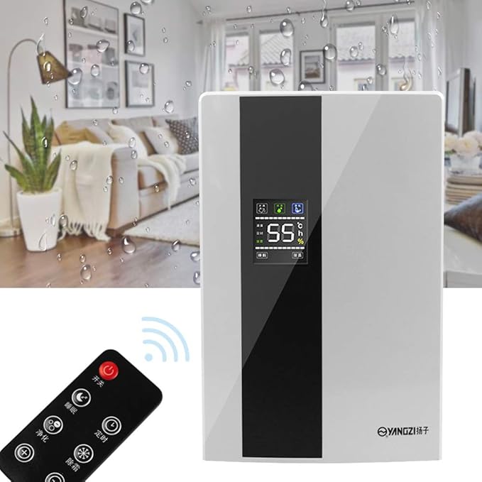 2.2L Dehumidifier for Home, Basement and Room 323ft², with Drain Hose, Timer, Intelligent Humidity Control and Large Water Tank, Small Dehumidifiers with LCD Display - Image 2