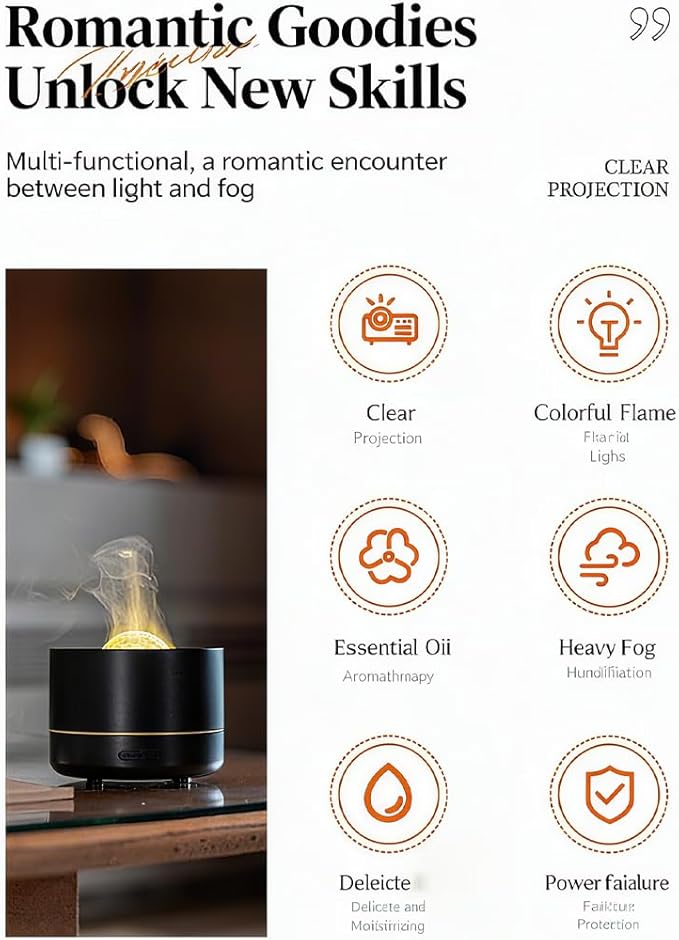 3-in-1 Galaxy Projector Humidifier & Essential Oil Diffuser, 7-Color Rotating Star Night Light with Healing Water Wave Lighting, Aromatherapy for Relaxation & Sleep, for Bedroom Home Decor - Image 8