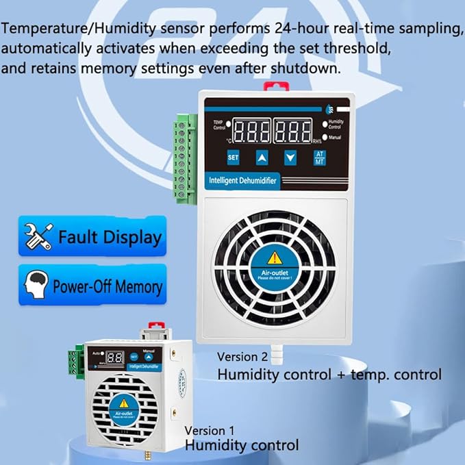 Auto Small Dehumidifier for Grow Tent/Electric Box/Storage Cabinet/Closet/Safes, Smart Dehumidification Kit Eliminates Moisture for Confined Space With Humidity Control, AC/DC 85-265V, Auto Shut Off - Image 5