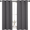NICETOWN Grey Blackout Curtain Panels for Bedroom, Thermal Insulated Grommet Top Blackout Draperies and Drapes for Basement (2 Panels, W34 x L45-inch, Grey) by NICETOWN