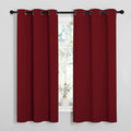 NICETOWN Burgundy Red Blackout Curtains 48 inches Length for Laundry Room, 2 Panels, 42" Wide, Thermal Insulated Decoration Drapes for Short Window by NICETOWN