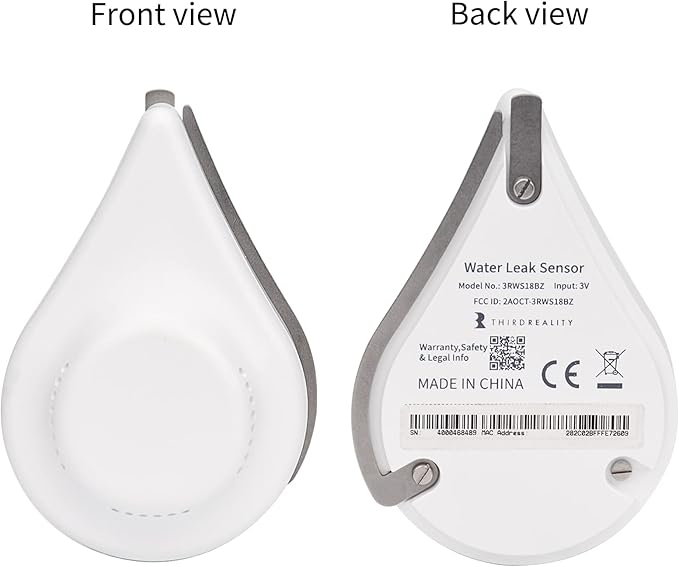 THIRDREALITY Zigbee Water Leak Sensor with Dripping Detection,120dB Alarm,App Notifications Enabled When Work with Home Assistant and Compatible Zigbee HUB Like SmartThings,Aeotec or Third Reality Hub - Image 2