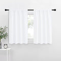 NICETOWN RV Curtains for Camper Windows, White Curtains for Kitchen, Home Decoration Light Filtering Drapes for Small Window (42 inches Wide by 36 inches Long, 1 Pair) by NICETOWN