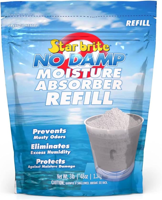 STAR BRITE No Damp Moisture Absorber & Dehumidifier 48 Ounce Refill - Simple, Portable, Humidity Control for Boats, RVs, Closets & More - Prevent Musty Odor & Moisture Damage (085450) by Starbrite