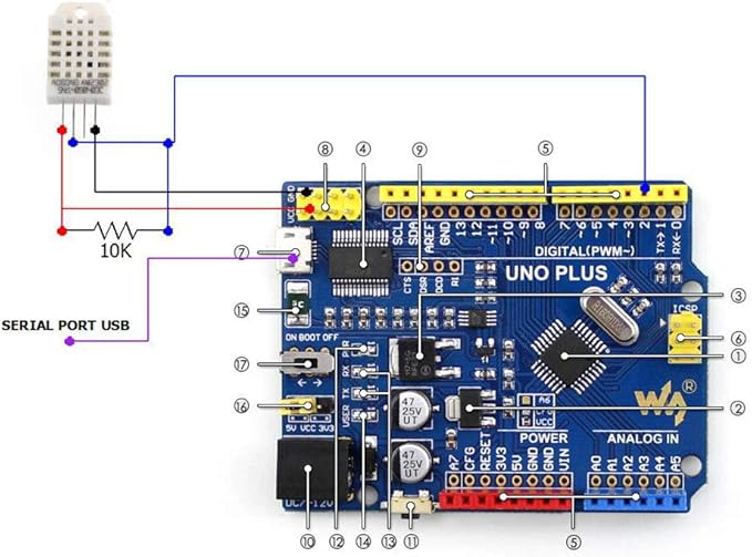 AITRIP 2pcs DHT22/AM2302 Digital Temperature and Humidity Sensor Module Temperature Humidity Monitor Sensor Replace SHT11 SHT15 for Arduino Electronic Practice DIY - Image 5