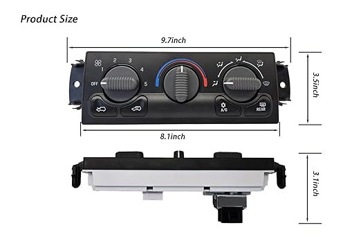 599-218 Front A/C Heater Climate Control Module Panel with Rear Window Defogger Switch Compatible with 1999-2002 Chevy Tahoe Avalanche Suburban Silverado and GMC Yukon Sierra - Image 7