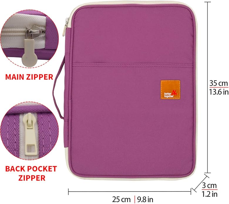 Document A4 Bag Case Waterproof Organizer Portfolio Office Travel Zipper Multi-Function Pouch - Image 2