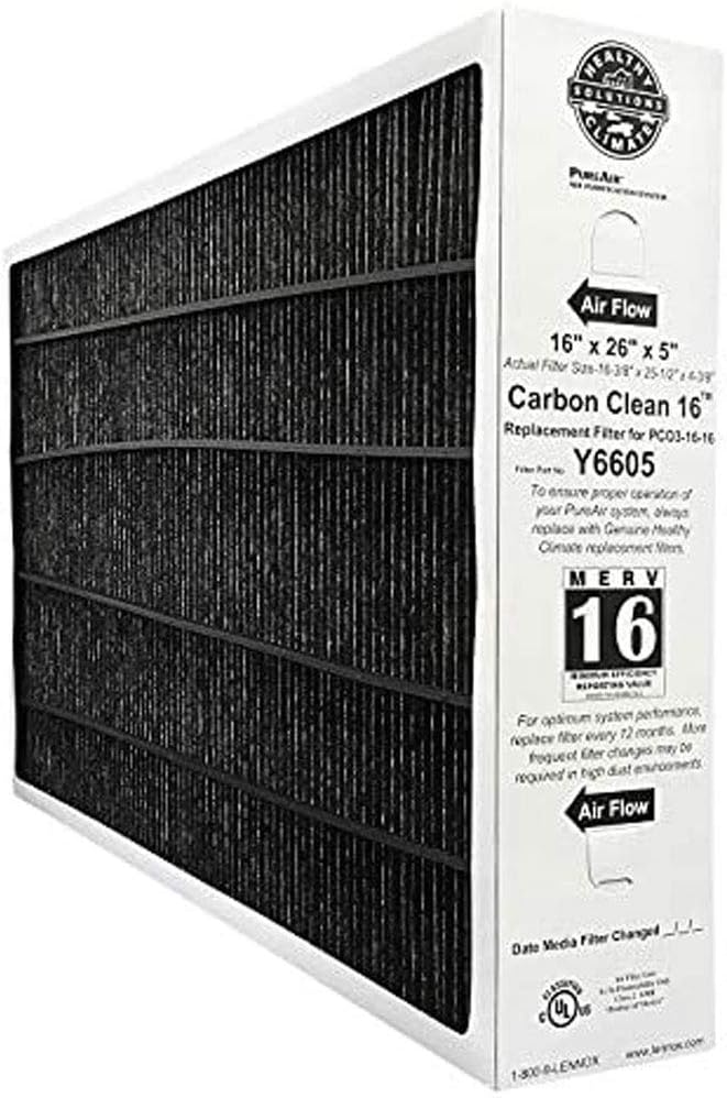 Pack of 2 Lennox Y6605 16 x 26 x 5 Inch MERV 16 Efficient Air Filter Replacement for PureAir PCO3-16-16 Air Purifier Cleaner Purification Systems by Unknown