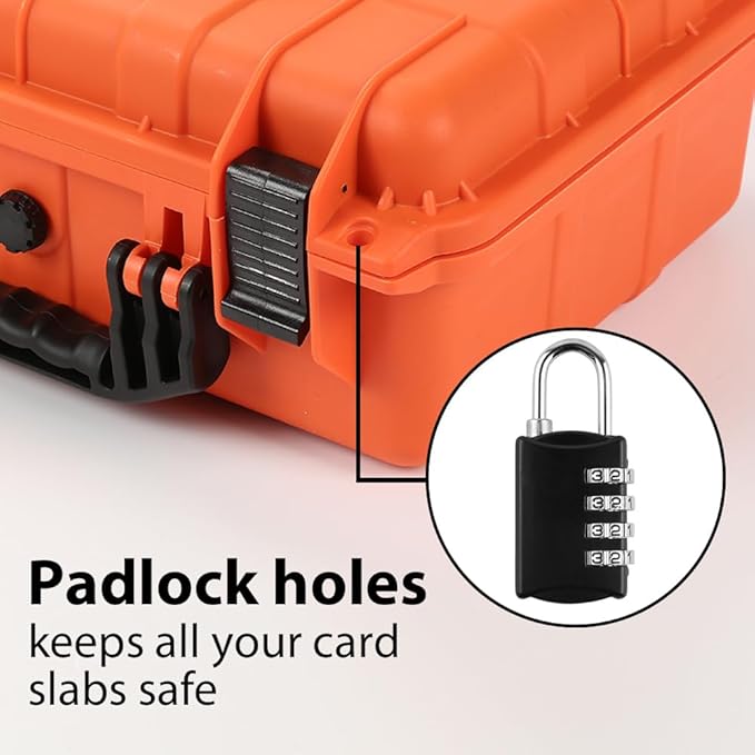 G-PLUS Graded Card Storage Box Compatible with BGS PSA SGC FGS Weatherproof Graded Trading Cards Box (Large, Orange) - Image 7