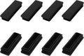 METALLIXITY Rectangle End Caps (75 x 25mm) 12Pcs, Plastic Rectangle Tube Inserts Threaded End Blanking Caps Protector - for Furniture Table Chair Legs, Black by METALLIXITY