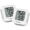 Digital Hygrometer Thermometer for Room Temperature Humidity Meter Indoor Thermometer Accuracy Calibration LCD Temperature Sensor, Bedroom, Baby Room, Office, Greenhouse, Cellar by KESHIDE
