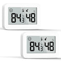 DOOMAY 2-Pack Mini Hygrometer Indoor Thermometer, Humidity Gauge with Switch (℃/℉), Humidity Meter Digital Temperature Monitor for Greenhouse Babyroom Cellar Reptile Incubator Closet by DOOMAY
